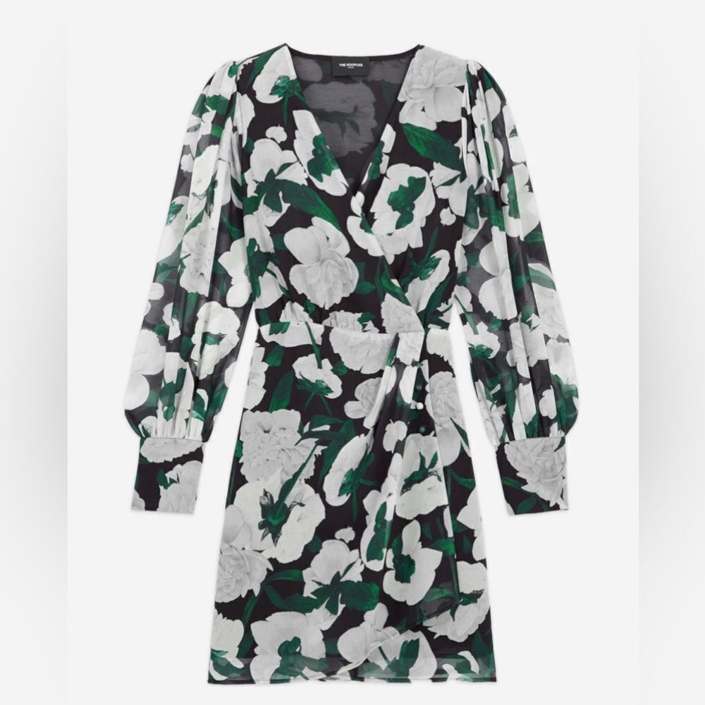The Kooples SHORT PRINTED Floral DRESS NWT Size 1= Size S = US 4